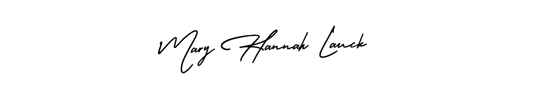 Make a short Mary Hannah Lauck signature style. Manage your documents anywhere anytime using AmerikaSignatureDemo-Regular. Create and add eSignatures, submit forms, share and send files easily. Mary Hannah Lauck signature style 3 images and pictures png