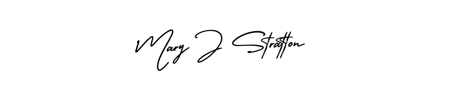 Create a beautiful signature design for name Mary J Stratton. With this signature (AmerikaSignatureDemo-Regular) fonts, you can make a handwritten signature for free. Mary J Stratton signature style 3 images and pictures png