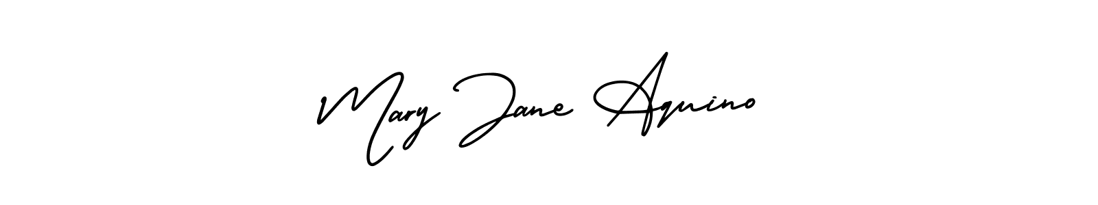 AmerikaSignatureDemo-Regular is a professional signature style that is perfect for those who want to add a touch of class to their signature. It is also a great choice for those who want to make their signature more unique. Get Mary Jane Aquino name to fancy signature for free. Mary Jane Aquino signature style 3 images and pictures png
