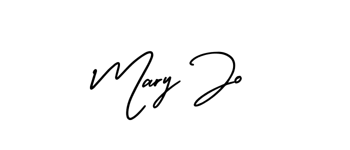 It looks lik you need a new signature style for name Mary Jo. Design unique handwritten (AmerikaSignatureDemo-Regular) signature with our free signature maker in just a few clicks. Mary Jo signature style 3 images and pictures png