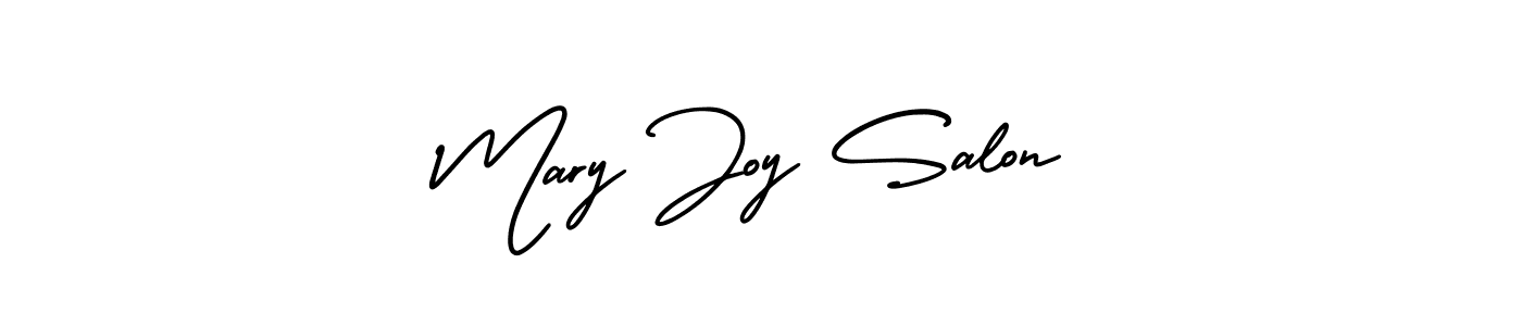 How to make Mary Joy Salon name signature. Use AmerikaSignatureDemo-Regular style for creating short signs online. This is the latest handwritten sign. Mary Joy Salon signature style 3 images and pictures png