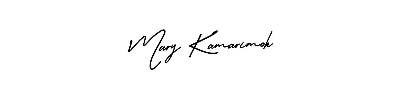 This is the best signature style for the Mary Kamarimoh name. Also you like these signature font (AmerikaSignatureDemo-Regular). Mix name signature. Mary Kamarimoh signature style 3 images and pictures png