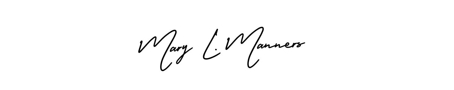 if you are searching for the best signature style for your name Mary L. Manners. so please give up your signature search. here we have designed multiple signature styles  using AmerikaSignatureDemo-Regular. Mary L. Manners signature style 3 images and pictures png