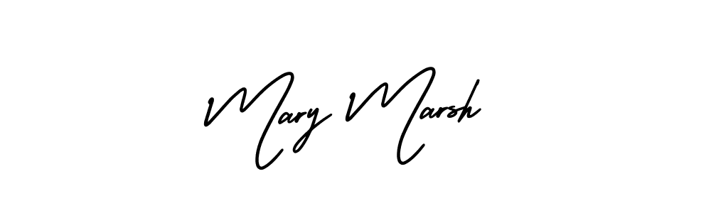 How to make Mary Marsh name signature. Use AmerikaSignatureDemo-Regular style for creating short signs online. This is the latest handwritten sign. Mary Marsh signature style 3 images and pictures png