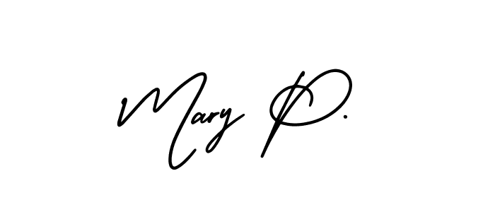 if you are searching for the best signature style for your name Mary P.. so please give up your signature search. here we have designed multiple signature styles  using AmerikaSignatureDemo-Regular. Mary P. signature style 3 images and pictures png