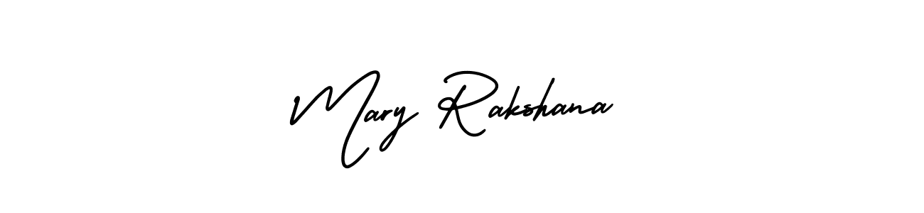 You should practise on your own different ways (AmerikaSignatureDemo-Regular) to write your name (Mary Rakshana) in signature. don't let someone else do it for you. Mary Rakshana signature style 3 images and pictures png
