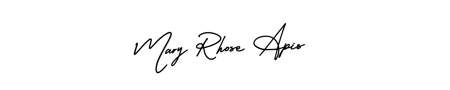 How to Draw Mary Rhose Apis signature style? AmerikaSignatureDemo-Regular is a latest design signature styles for name Mary Rhose Apis. Mary Rhose Apis signature style 3 images and pictures png