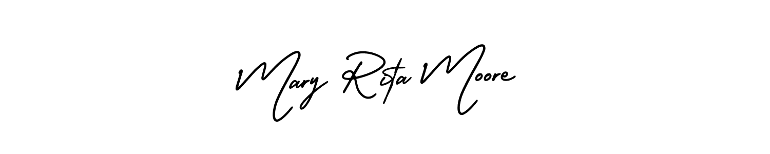 You should practise on your own different ways (AmerikaSignatureDemo-Regular) to write your name (Mary Rita Moore) in signature. don't let someone else do it for you. Mary Rita Moore signature style 3 images and pictures png