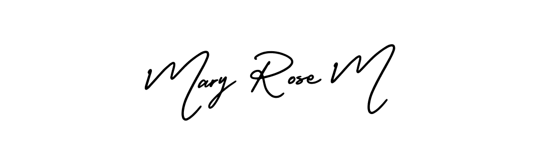 How to make Mary Rose M name signature. Use AmerikaSignatureDemo-Regular style for creating short signs online. This is the latest handwritten sign. Mary Rose M signature style 3 images and pictures png