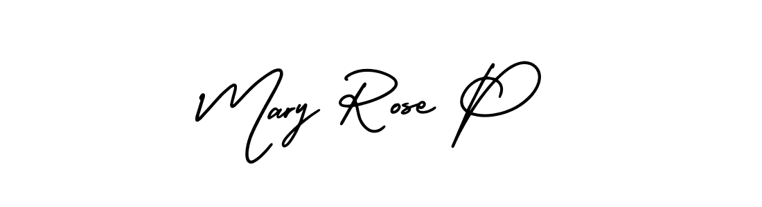 How to make Mary Rose P name signature. Use AmerikaSignatureDemo-Regular style for creating short signs online. This is the latest handwritten sign. Mary Rose P signature style 3 images and pictures png