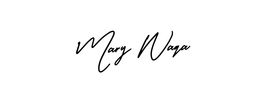 if you are searching for the best signature style for your name Mary Waqa. so please give up your signature search. here we have designed multiple signature styles  using AmerikaSignatureDemo-Regular. Mary Waqa signature style 3 images and pictures png