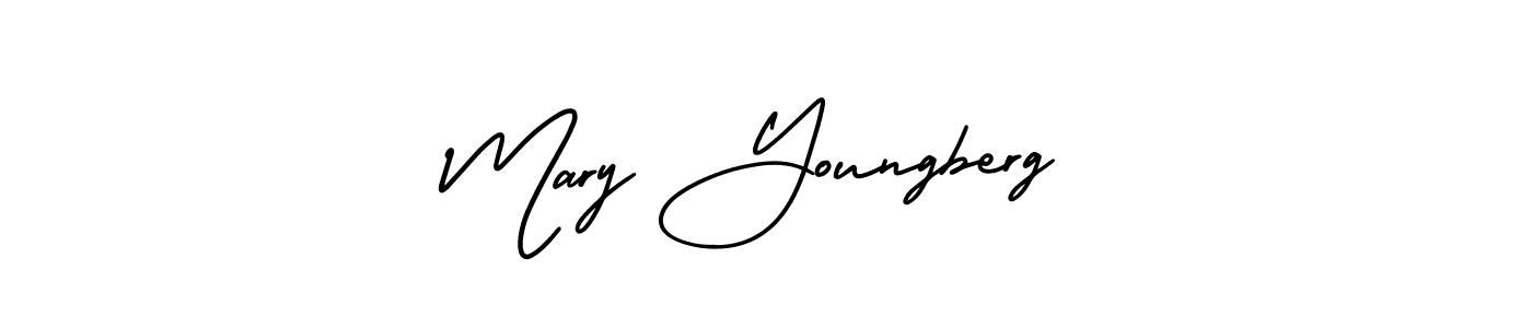 Use a signature maker to create a handwritten signature online. With this signature software, you can design (AmerikaSignatureDemo-Regular) your own signature for name Mary Youngberg. Mary Youngberg signature style 3 images and pictures png