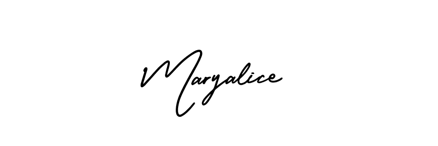 Design your own signature with our free online signature maker. With this signature software, you can create a handwritten (AmerikaSignatureDemo-Regular) signature for name Maryalice. Maryalice signature style 3 images and pictures png