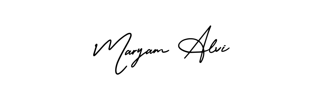 Maryam Alvi stylish signature style. Best Handwritten Sign (AmerikaSignatureDemo-Regular) for my name. Handwritten Signature Collection Ideas for my name Maryam Alvi. Maryam Alvi signature style 3 images and pictures png