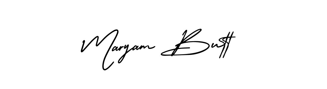 Make a beautiful signature design for name Maryam Butt. With this signature (AmerikaSignatureDemo-Regular) style, you can create a handwritten signature for free. Maryam Butt signature style 3 images and pictures png
