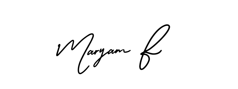 Make a beautiful signature design for name Maryam F. Use this online signature maker to create a handwritten signature for free. Maryam F signature style 3 images and pictures png