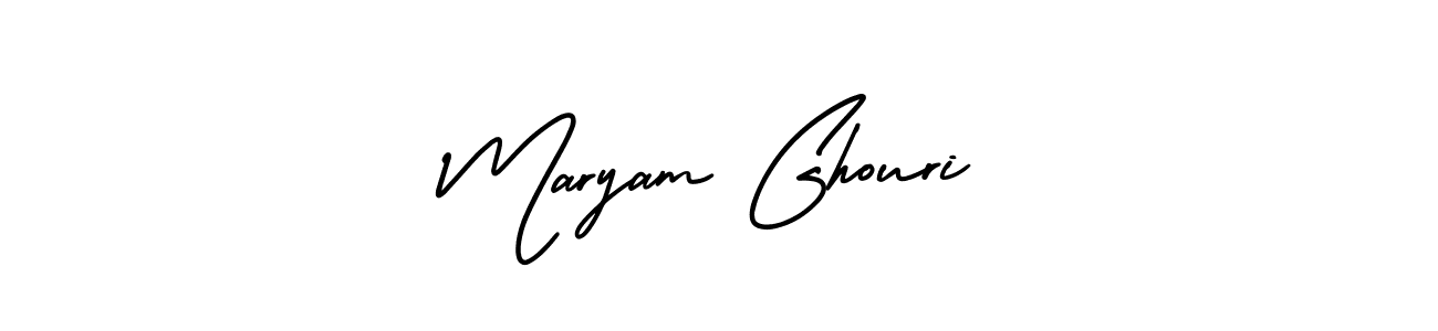Maryam Ghouri stylish signature style. Best Handwritten Sign (AmerikaSignatureDemo-Regular) for my name. Handwritten Signature Collection Ideas for my name Maryam Ghouri. Maryam Ghouri signature style 3 images and pictures png