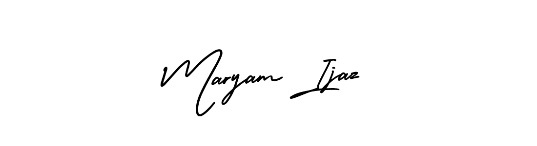 if you are searching for the best signature style for your name Maryam Ijaz. so please give up your signature search. here we have designed multiple signature styles  using AmerikaSignatureDemo-Regular. Maryam Ijaz signature style 3 images and pictures png