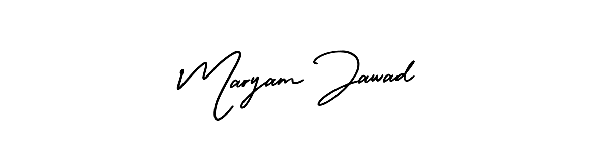 This is the best signature style for the Maryam Jawad name. Also you like these signature font (AmerikaSignatureDemo-Regular). Mix name signature. Maryam Jawad signature style 3 images and pictures png