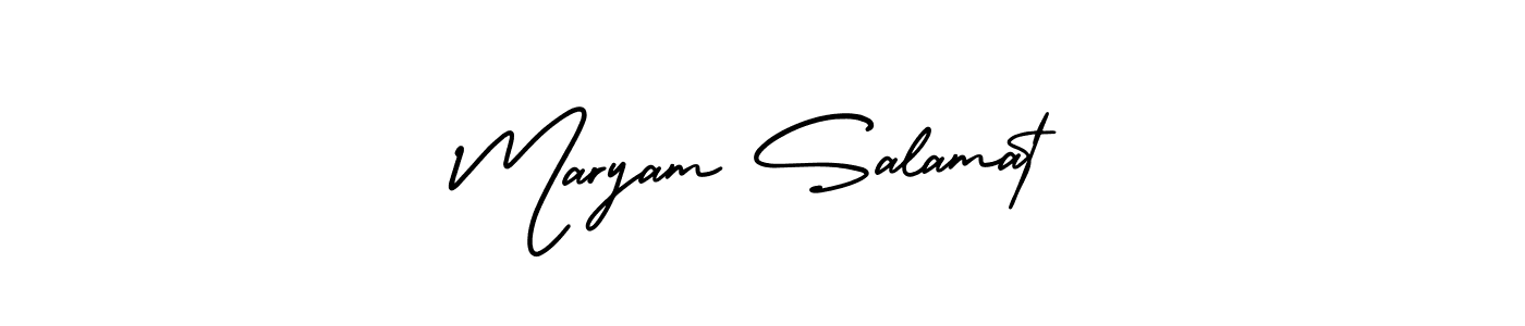 It looks lik you need a new signature style for name Maryam Salamat. Design unique handwritten (AmerikaSignatureDemo-Regular) signature with our free signature maker in just a few clicks. Maryam Salamat signature style 3 images and pictures png