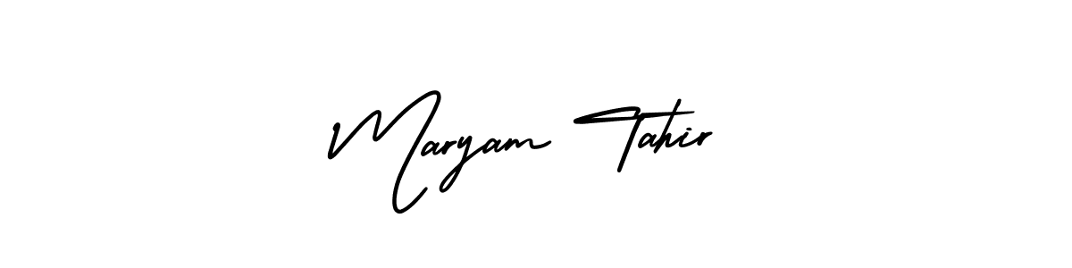 The best way (AmerikaSignatureDemo-Regular) to make a short signature is to pick only two or three words in your name. The name Maryam Tahir include a total of six letters. For converting this name. Maryam Tahir signature style 3 images and pictures png