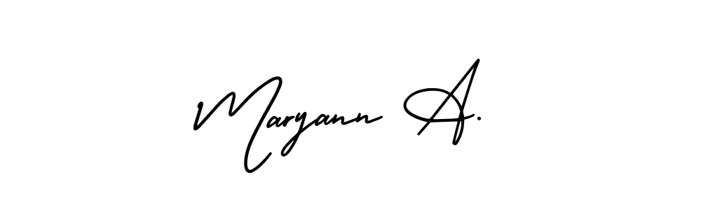 Also You can easily find your signature by using the search form. We will create Maryann A. name handwritten signature images for you free of cost using AmerikaSignatureDemo-Regular sign style. Maryann A. signature style 3 images and pictures png