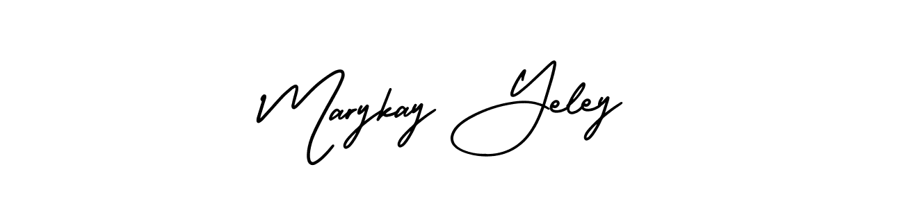 Similarly AmerikaSignatureDemo-Regular is the best handwritten signature design. Signature creator online .You can use it as an online autograph creator for name Marykay Yeley. Marykay Yeley signature style 3 images and pictures png