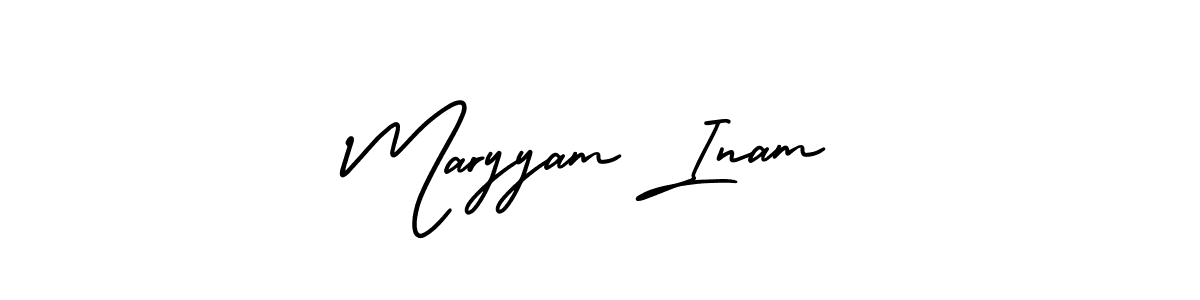 Make a beautiful signature design for name Maryyam Inam. With this signature (AmerikaSignatureDemo-Regular) style, you can create a handwritten signature for free. Maryyam Inam signature style 3 images and pictures png