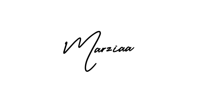 Use a signature maker to create a handwritten signature online. With this signature software, you can design (AmerikaSignatureDemo-Regular) your own signature for name Marziaa. Marziaa signature style 3 images and pictures png