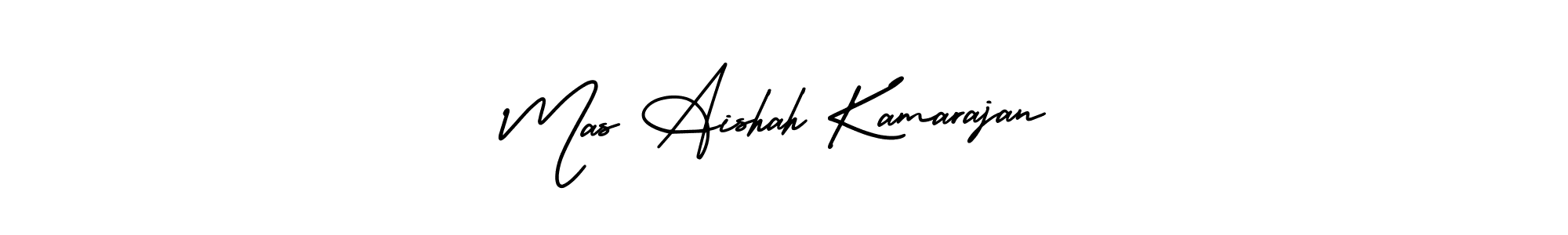 Also You can easily find your signature by using the search form. We will create Mas Aishah Kamarajan name handwritten signature images for you free of cost using AmerikaSignatureDemo-Regular sign style. Mas Aishah Kamarajan signature style 3 images and pictures png