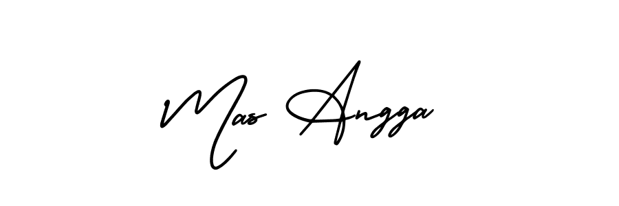 Design your own signature with our free online signature maker. With this signature software, you can create a handwritten (AmerikaSignatureDemo-Regular) signature for name Mas Angga. Mas Angga signature style 3 images and pictures png