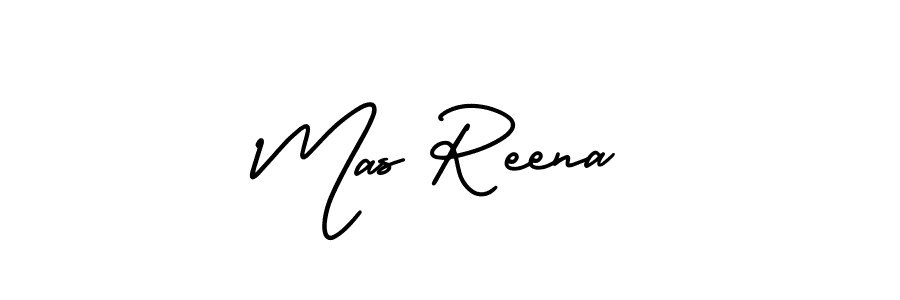 Make a beautiful signature design for name Mas Reena. With this signature (AmerikaSignatureDemo-Regular) style, you can create a handwritten signature for free. Mas Reena signature style 3 images and pictures png