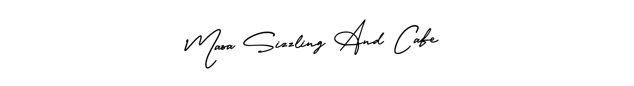 Design your own signature with our free online signature maker. With this signature software, you can create a handwritten (AmerikaSignatureDemo-Regular) signature for name Masa Sizzling And Cafe. Masa Sizzling And Cafe signature style 3 images and pictures png