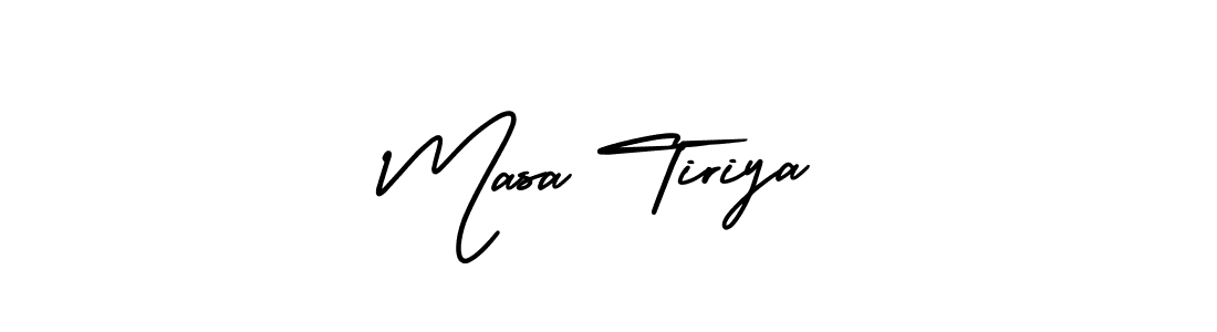 How to make Masa Tiriya signature? AmerikaSignatureDemo-Regular is a professional autograph style. Create handwritten signature for Masa Tiriya name. Masa Tiriya signature style 3 images and pictures png
