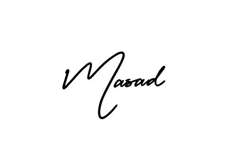 How to make Masad name signature. Use AmerikaSignatureDemo-Regular style for creating short signs online. This is the latest handwritten sign. Masad signature style 3 images and pictures png