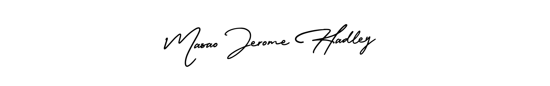 How to make Masao Jerome Hadley signature? AmerikaSignatureDemo-Regular is a professional autograph style. Create handwritten signature for Masao Jerome Hadley name. Masao Jerome Hadley signature style 3 images and pictures png