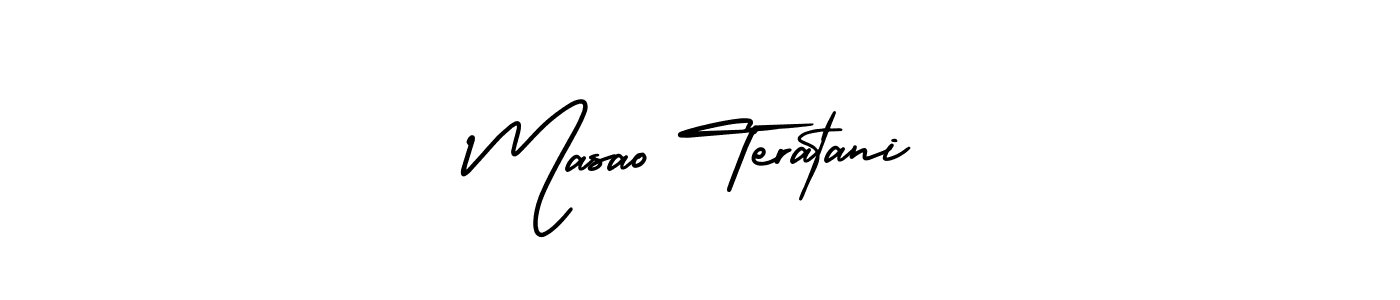 How to make Masao Teratani name signature. Use AmerikaSignatureDemo-Regular style for creating short signs online. This is the latest handwritten sign. Masao Teratani signature style 3 images and pictures png