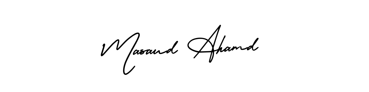 if you are searching for the best signature style for your name Masaud Ahamd. so please give up your signature search. here we have designed multiple signature styles  using AmerikaSignatureDemo-Regular. Masaud Ahamd signature style 3 images and pictures png