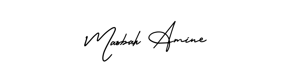 It looks lik you need a new signature style for name Masbah Amine. Design unique handwritten (AmerikaSignatureDemo-Regular) signature with our free signature maker in just a few clicks. Masbah Amine signature style 3 images and pictures png