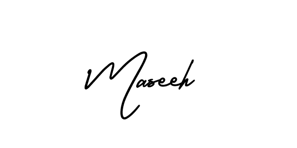 Make a beautiful signature design for name Maseeh. With this signature (AmerikaSignatureDemo-Regular) style, you can create a handwritten signature for free. Maseeh signature style 3 images and pictures png