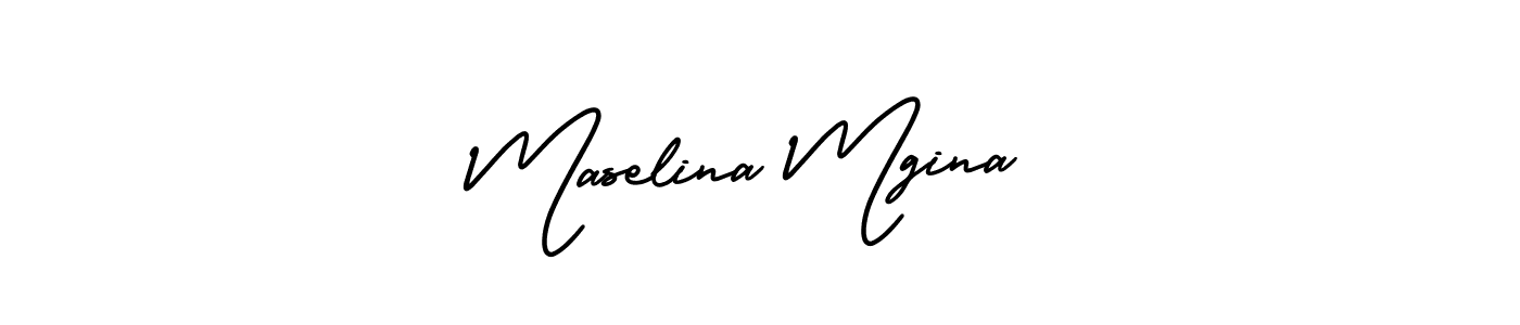 Create a beautiful signature design for name Maselina Mgina. With this signature (AmerikaSignatureDemo-Regular) fonts, you can make a handwritten signature for free. Maselina Mgina signature style 3 images and pictures png