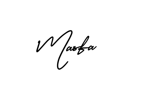 Use a signature maker to create a handwritten signature online. With this signature software, you can design (AmerikaSignatureDemo-Regular) your own signature for name Masfa. Masfa signature style 3 images and pictures png