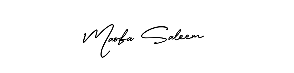 How to make Masfa Saleem name signature. Use AmerikaSignatureDemo-Regular style for creating short signs online. This is the latest handwritten sign. Masfa Saleem signature style 3 images and pictures png