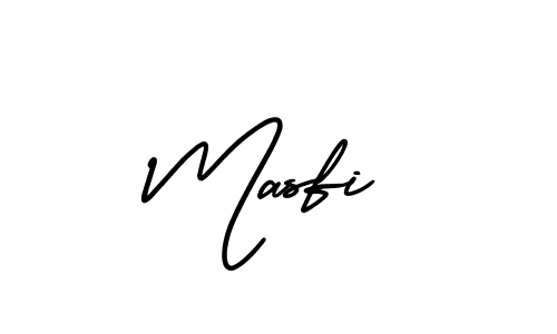 How to make Masfi signature? AmerikaSignatureDemo-Regular is a professional autograph style. Create handwritten signature for Masfi name. Masfi signature style 3 images and pictures png