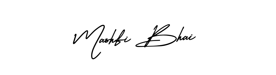 It looks lik you need a new signature style for name Mashfi Bhai. Design unique handwritten (AmerikaSignatureDemo-Regular) signature with our free signature maker in just a few clicks. Mashfi Bhai signature style 3 images and pictures png