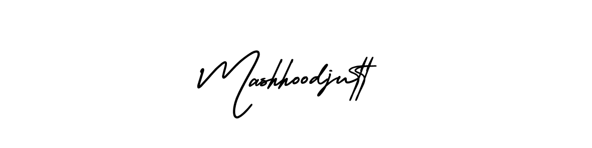 AmerikaSignatureDemo-Regular is a professional signature style that is perfect for those who want to add a touch of class to their signature. It is also a great choice for those who want to make their signature more unique. Get Mashhoodjutt name to fancy signature for free. Mashhoodjutt signature style 3 images and pictures png