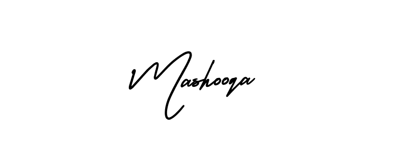 Make a beautiful signature design for name Mashooqa. With this signature (AmerikaSignatureDemo-Regular) style, you can create a handwritten signature for free. Mashooqa signature style 3 images and pictures png