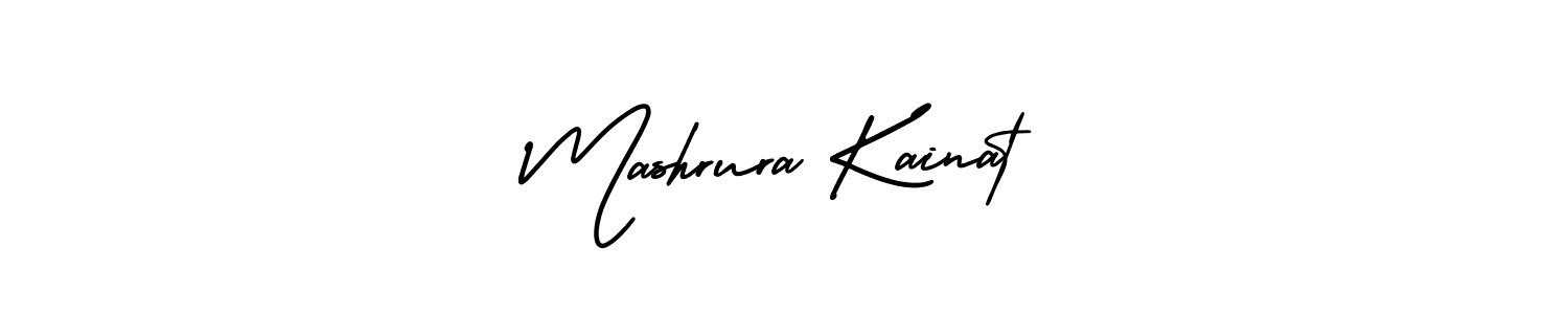 How to make Mashrura Kainat signature? AmerikaSignatureDemo-Regular is a professional autograph style. Create handwritten signature for Mashrura Kainat name. Mashrura Kainat signature style 3 images and pictures png