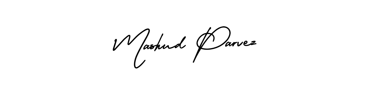 How to Draw Mashud Parvez signature style? AmerikaSignatureDemo-Regular is a latest design signature styles for name Mashud Parvez. Mashud Parvez signature style 3 images and pictures png