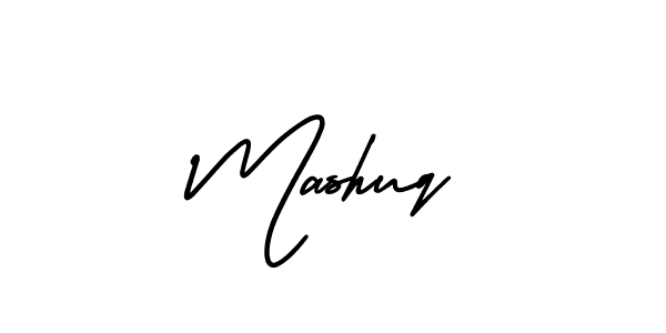 Mashuq stylish signature style. Best Handwritten Sign (AmerikaSignatureDemo-Regular) for my name. Handwritten Signature Collection Ideas for my name Mashuq. Mashuq signature style 3 images and pictures png